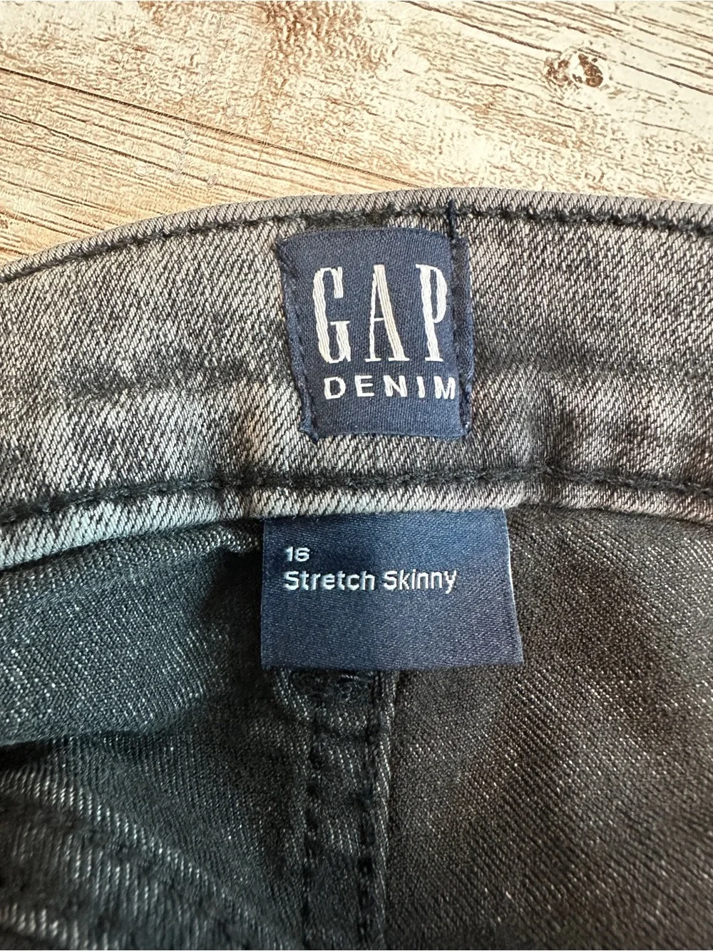 GAP Youth Washed Gray Slim Straight Jeans